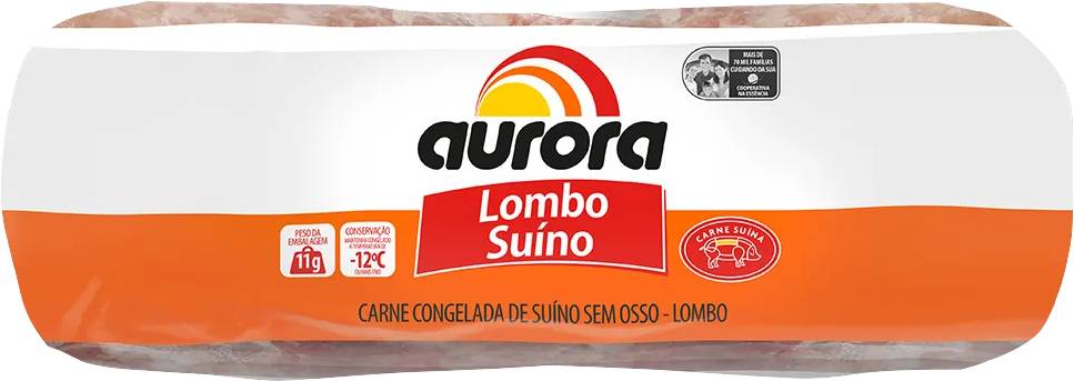 Aurora Lombo suíno sem osso congelado (embalagem: 1,46 kg aprox)