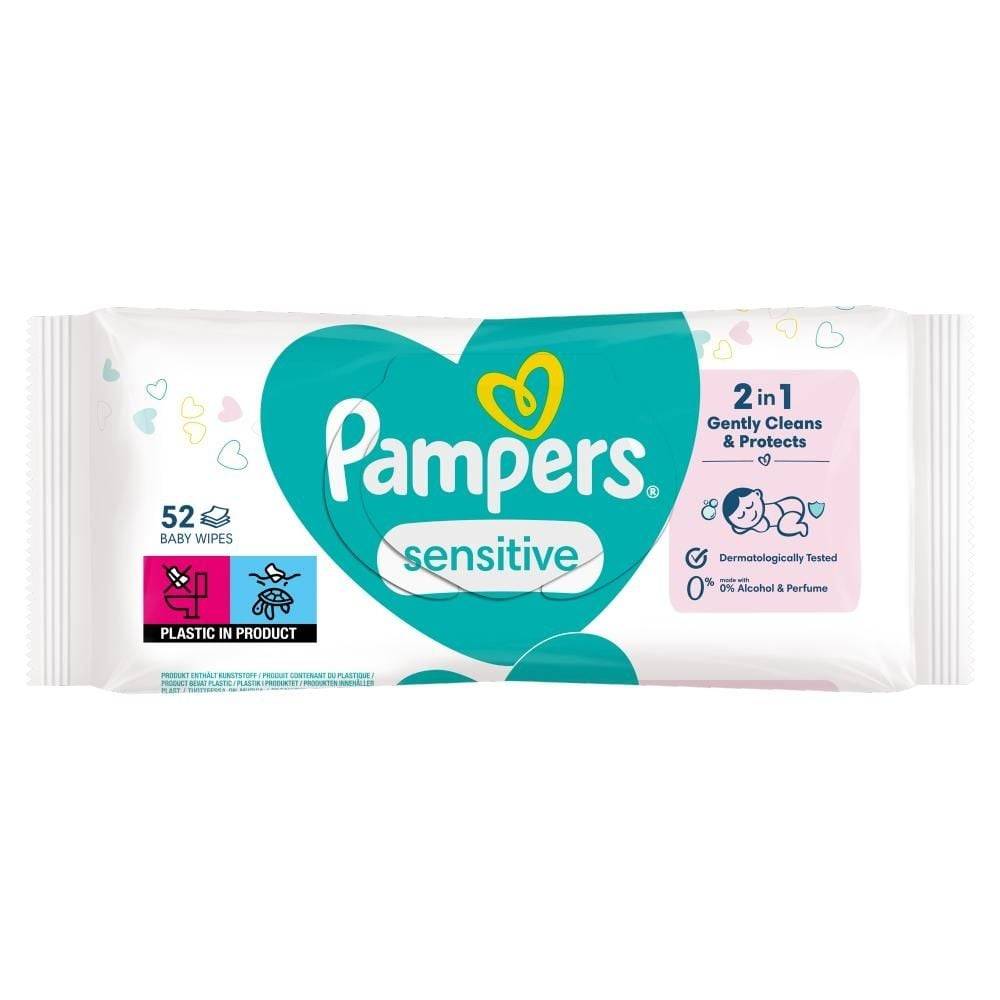 Pampers Sensitive Baby Wipes 12 Packs = 52 Wipes