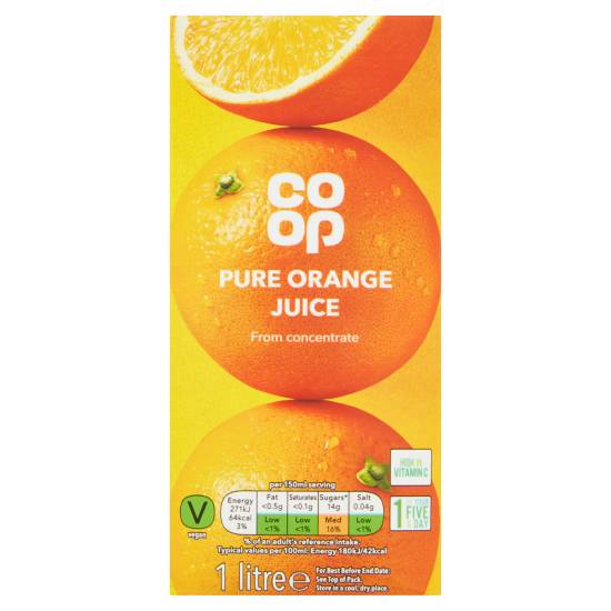 Co-op Pure Orange Juice (1L)