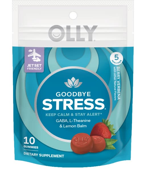 OLLY Goodbye Stress Berry Verbena Gummies, Pack Of 10 Gummies