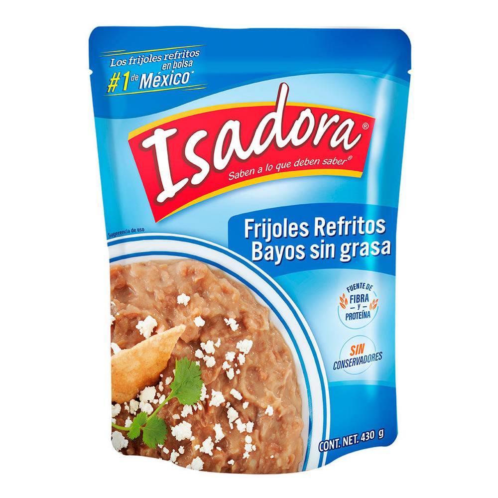 Isadora frijoles bayos refritos bajos en grasa