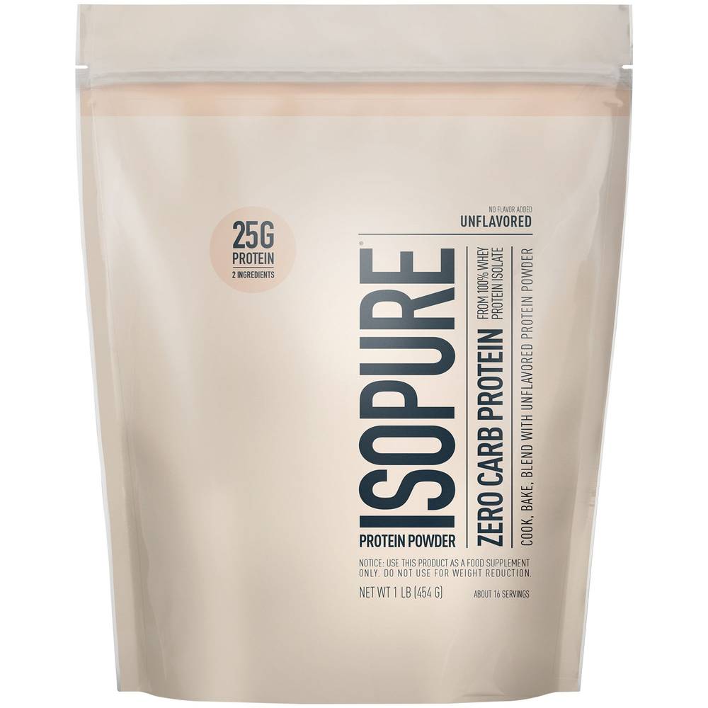 Isopure Natural Whey Protein Isolate Powder (1 lb)
