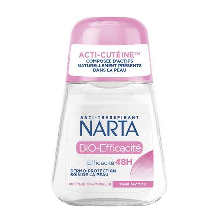 Déodorant Anti-Transpirant 48h Bio-Efficacité NARTA - le roll-on de 50mL