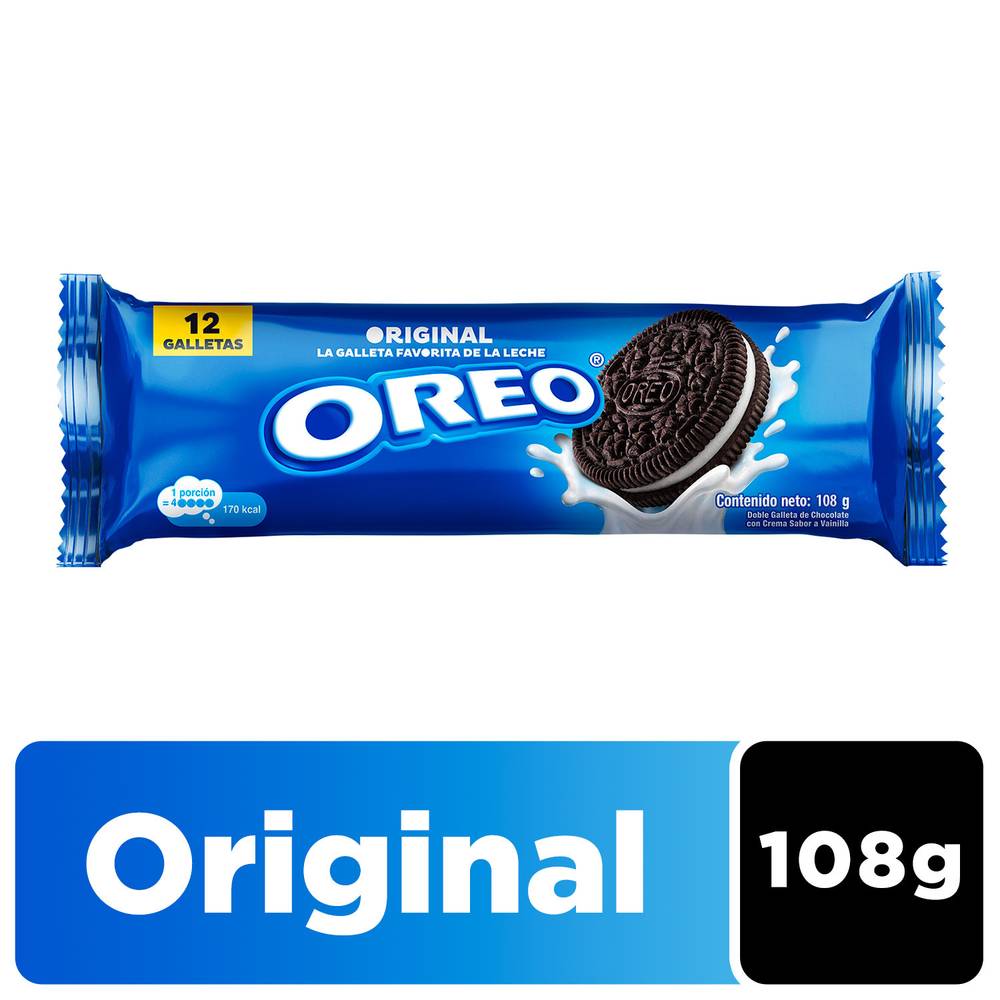 Oreo galletas sabor original (12 un)