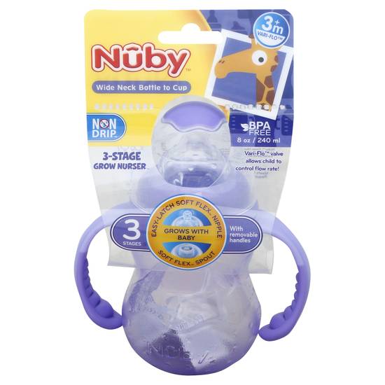 Nuby 3 Stages Grow With Me No Spill Trainer Sippy Cup (1 ct)