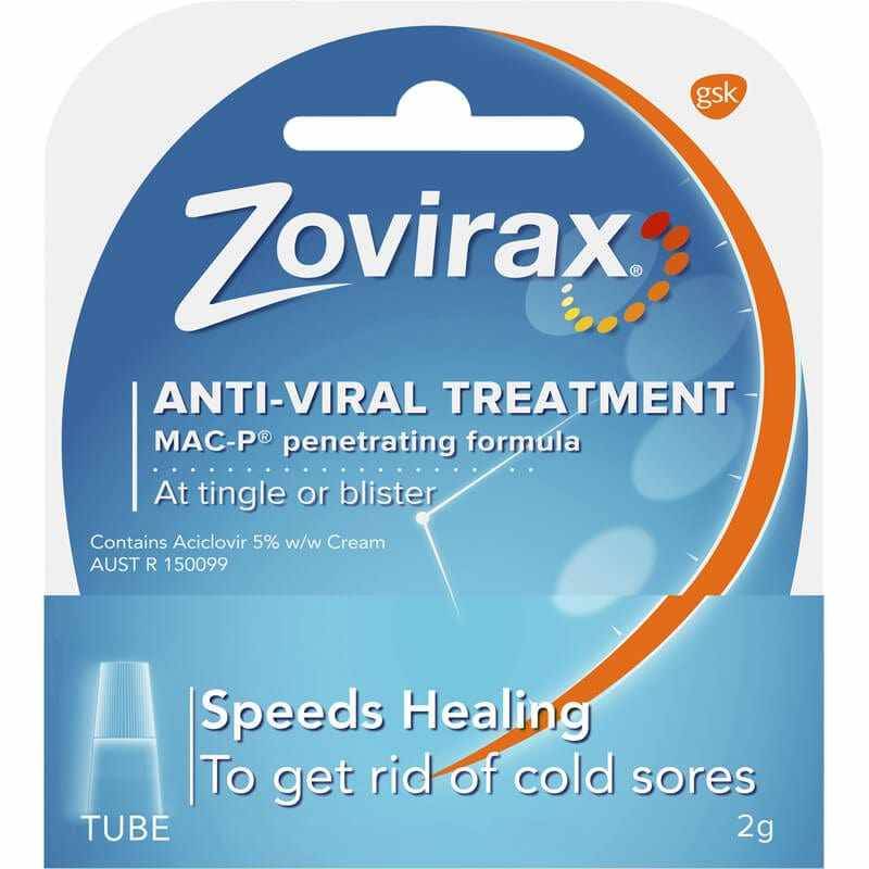 Zovirax Cold Sore Cream Tube 2g