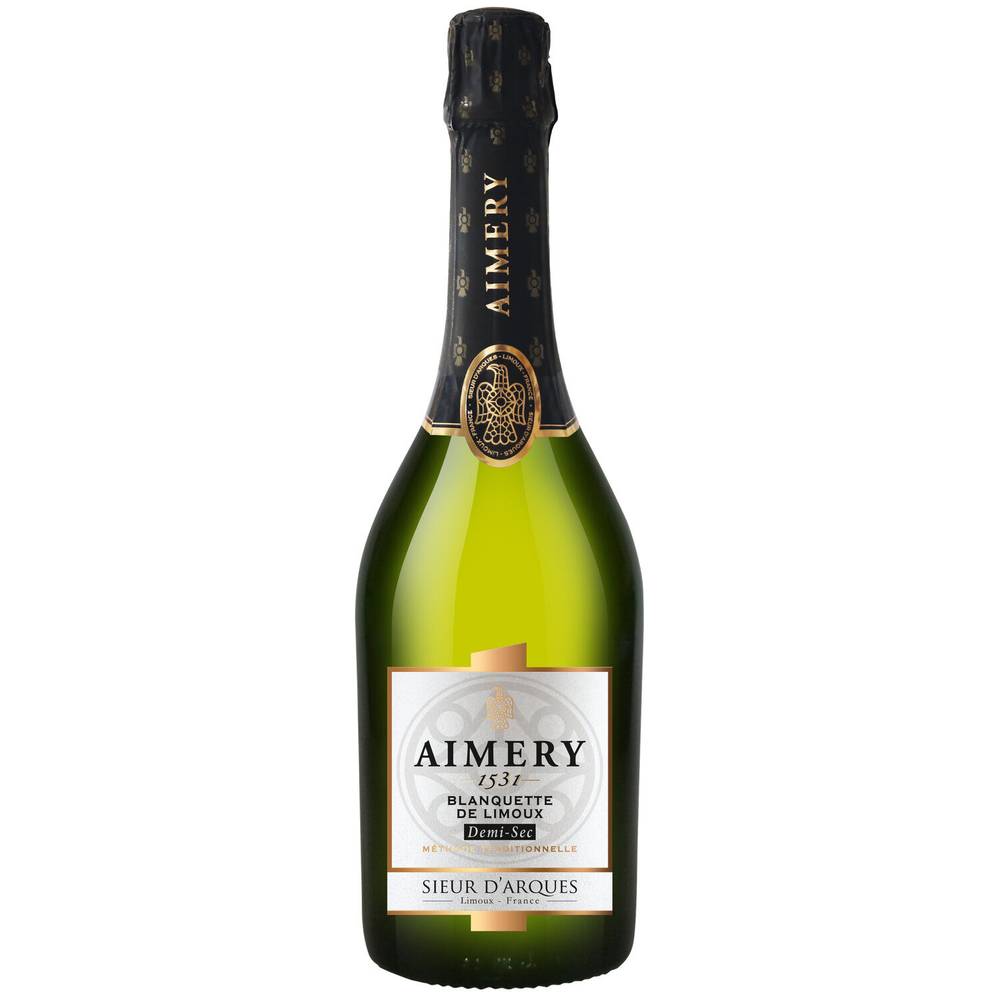 Aimery - Vin pétillant blanquette de limoux demi sec (750 ml)