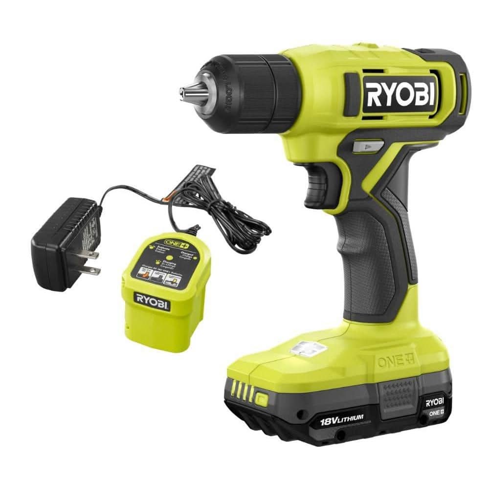 Ryobi One+ 18V Cordless 3/8 In. Drill/Driver Kit With Battery And Charger