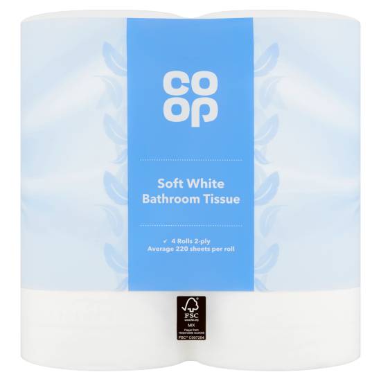 Co-op Soft White Bathroom Tissue 2-ply (4 pack)