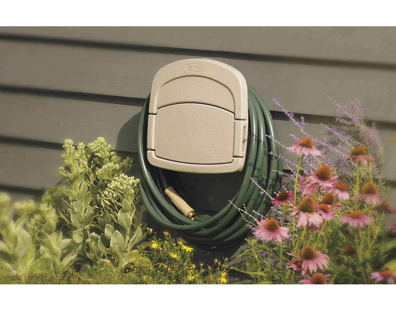 Suncast Hose Hangout 150 Ft. Taupe Wall Mounted Hose Hanger