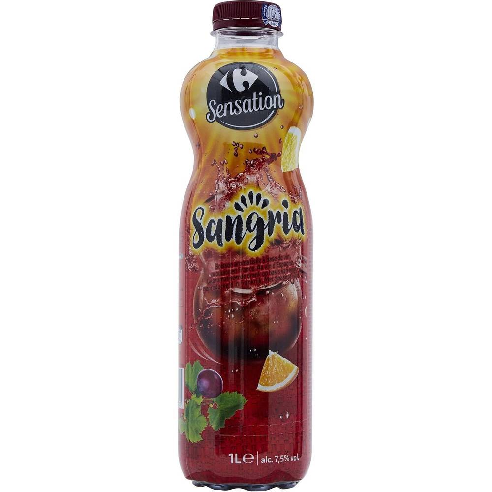 Boisson Sangria CARREFOUR SENSATION - la bouteille de 1L