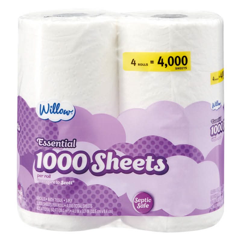 Willow Essential 1000 Sheets Bath Tissue