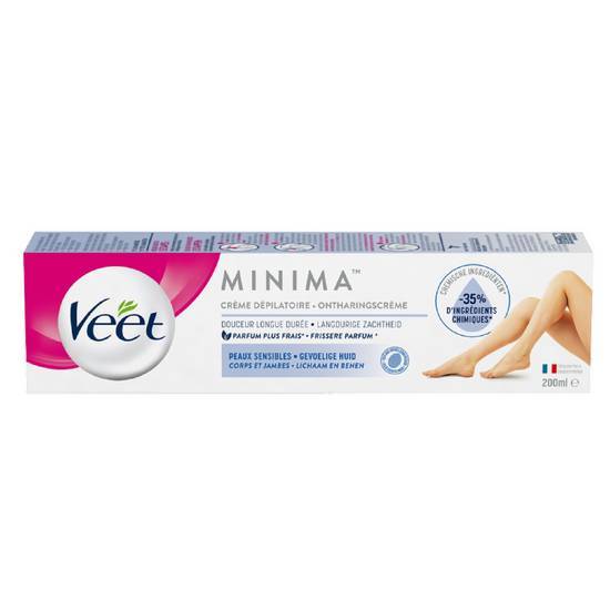 Veet crème dépilatoire minima peaux sensibles 200 ml