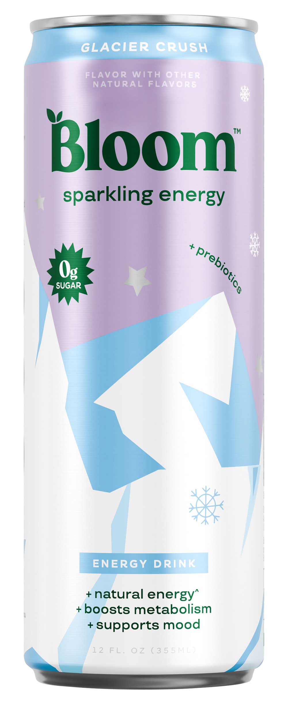 Bloom Sparkling Energy Drink, Glacier Crush (12 fl oz)