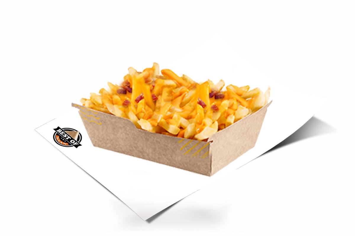Frites cheddar oignon
