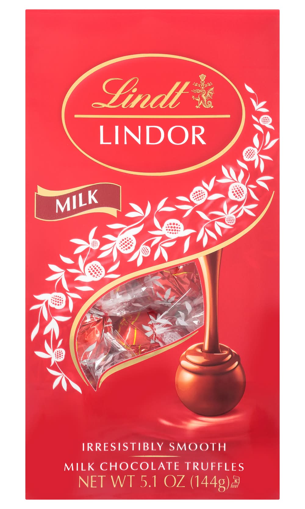 Lindt Lindor Chocolate Truffles, Milk (5.1 oz)