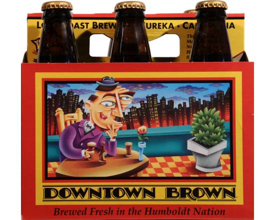 Lost Coast Downtown Brown Ale 6 Pack 12oz Bottles