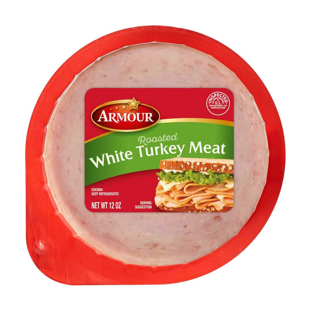 Armour Roasted White Turkey Meat Lunchmeat 12 Oz