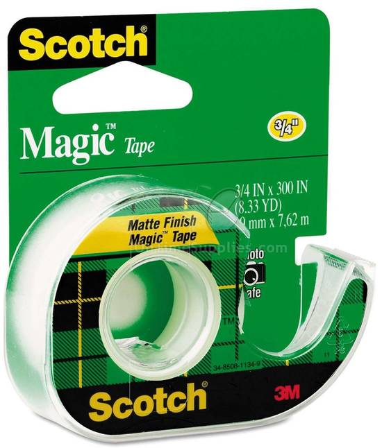 3M Scotch Magic Tape With Dispenser 3/4in X 300in