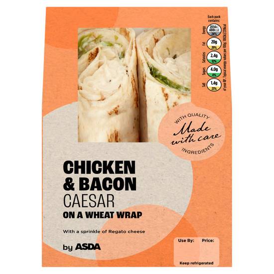 Asda Chicken & Bacon Caesar on a Wheat Wrap
