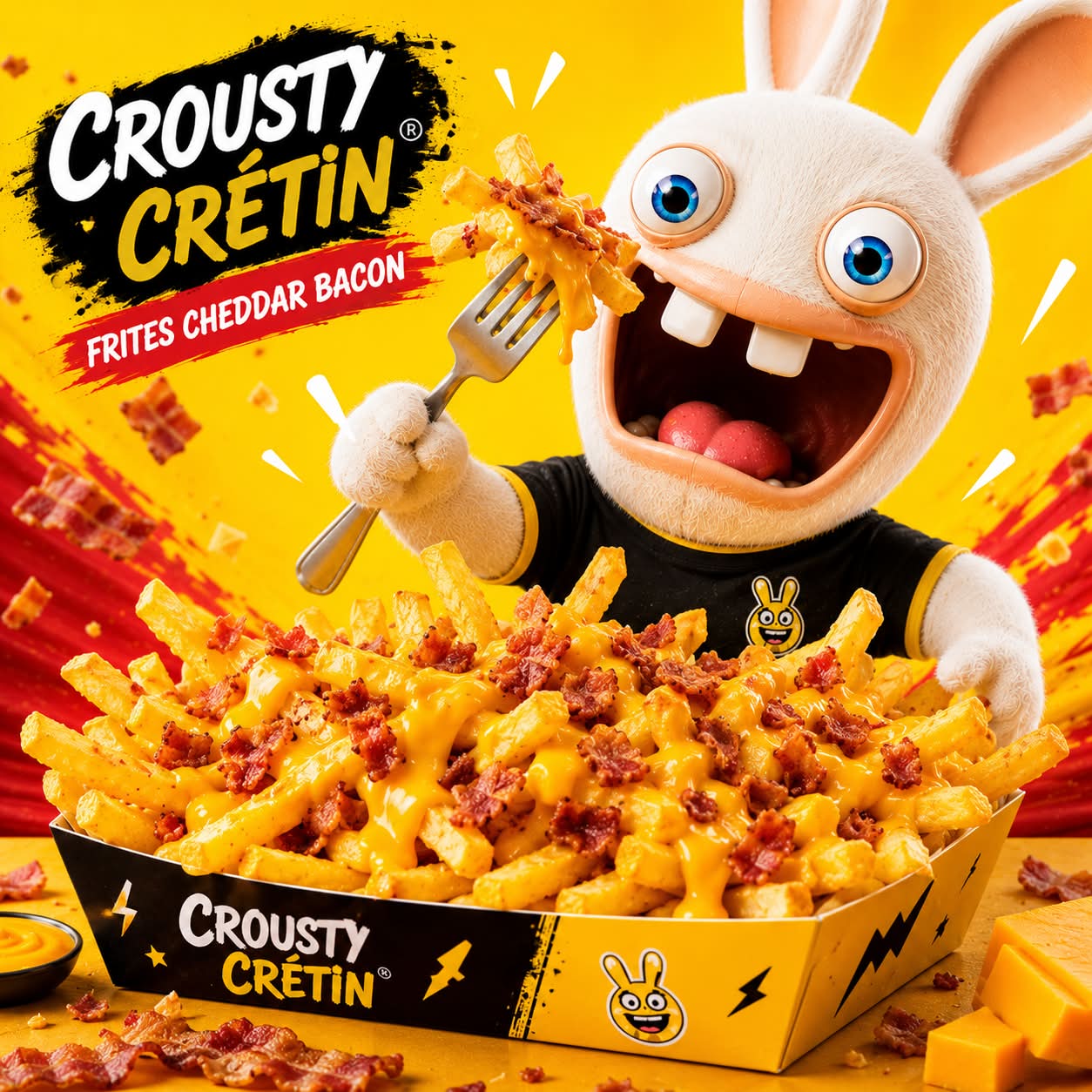 Frites Cheezy Bacon BWAAAH 🐰🧀🥓🍟 (90% satisfaction, 175 notes) ⭐⭐