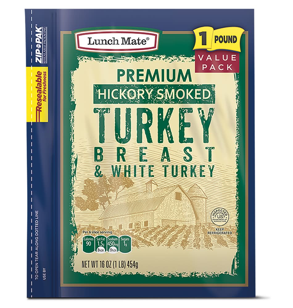 Lunch Mate Premium Hickory Smoked White Turkey Breast (16 oz)