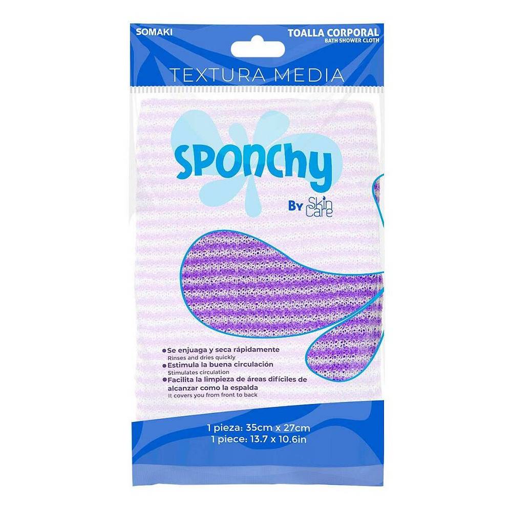 Somaki sponchy toalla corporal skin care textura media (1 pieza)