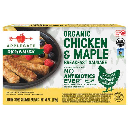 Applegate Organics Chicken & Maple Breakfast Sausage (10 ct)