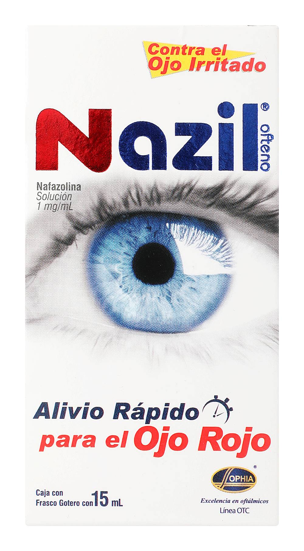 Nazil · Ofteno clorhidrato de nafazolina 0.1% solución oftálmica estéril (15 ml)