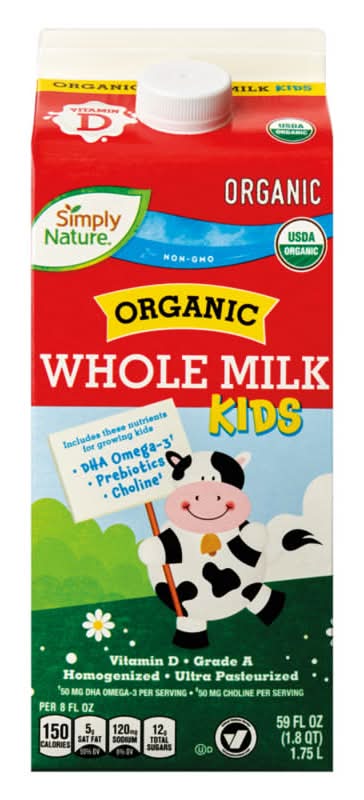 Simply Nature Organic Whole Milk For Kids (59 fl oz)