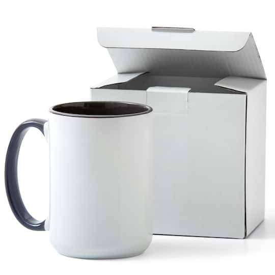 Cricut 15Oz. White & Gray Ceramic Mug Blank