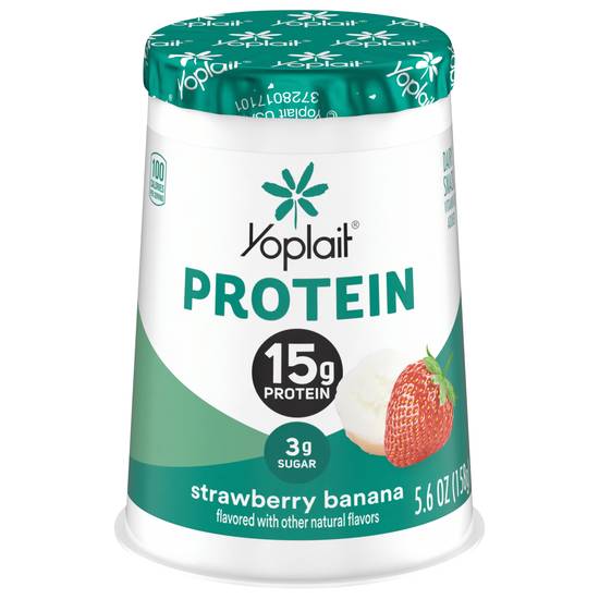 Yoplait Protein Yogurt Cultured Dairy Snack Cup Gluten Free Protein Snacks (strawberry banana)