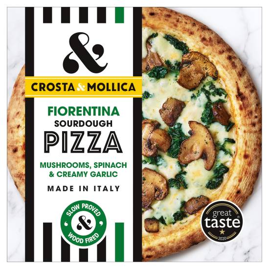 Crosta & Mollica Fiorentina Sourdough Pizza Mushrooms, Spinach & Creamy Garlic