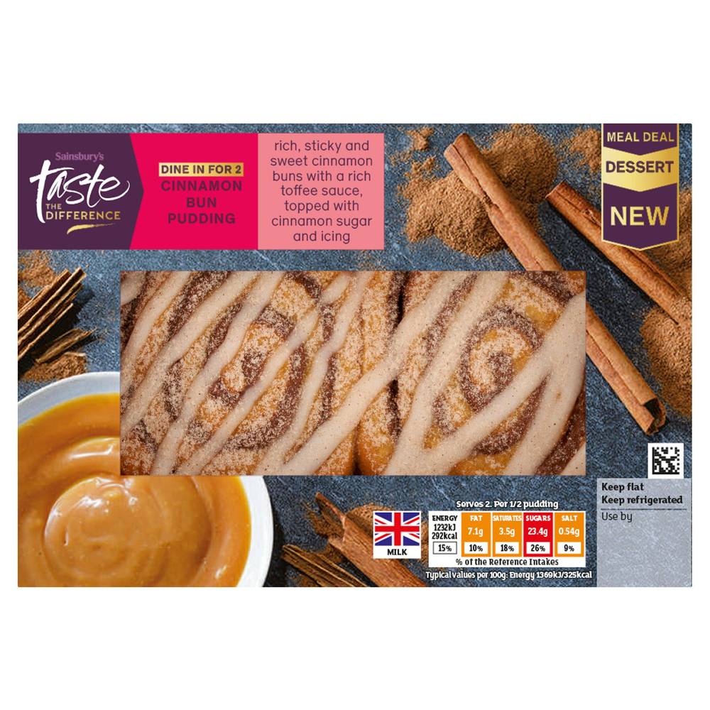 Sainsbury's Cinnamon Bun Pudding,  Taste the Difference 180g