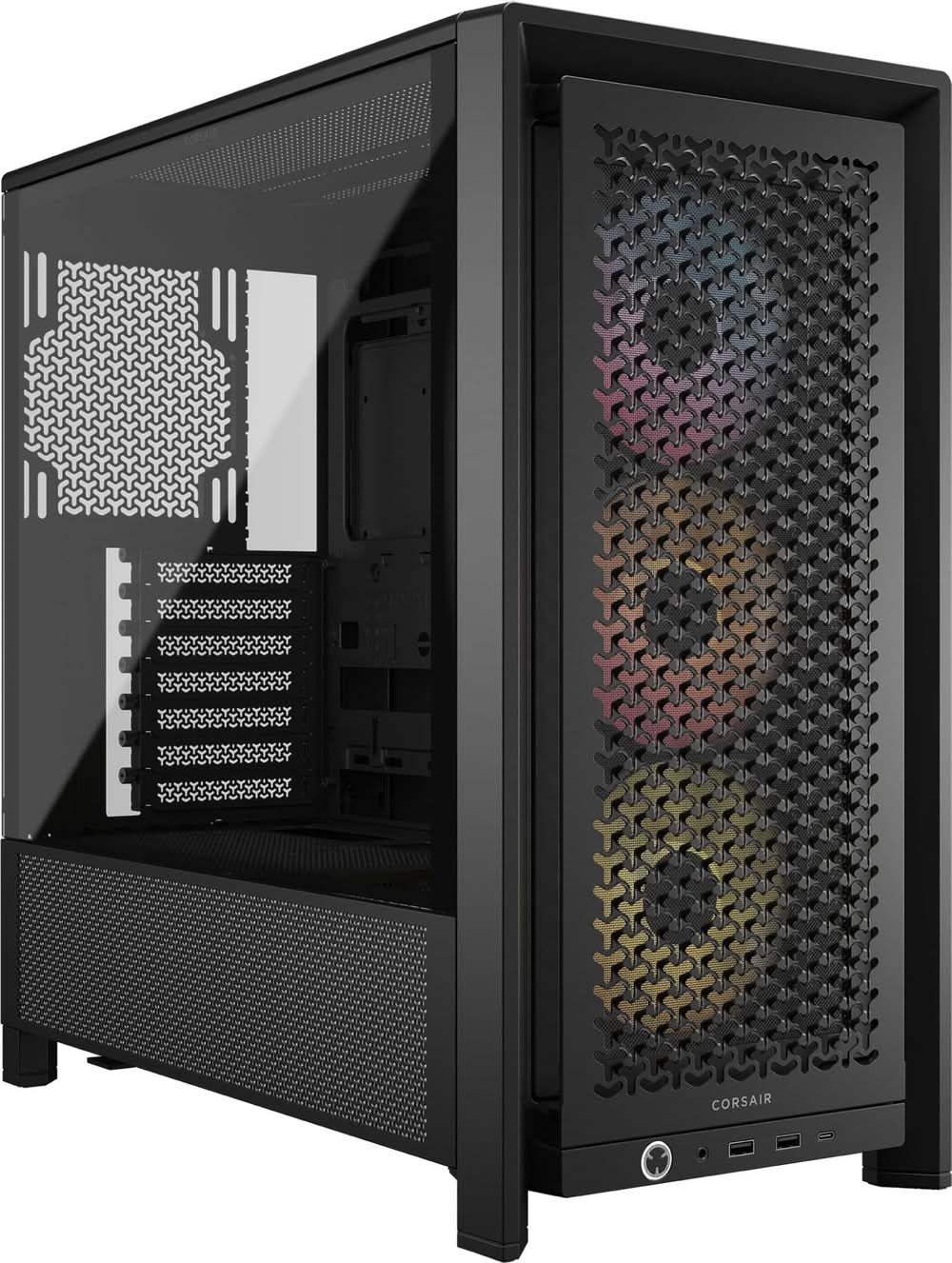 CORSAIR - FRAME 4000D RS ARGB ATX Mid-Tower PC Case - Black