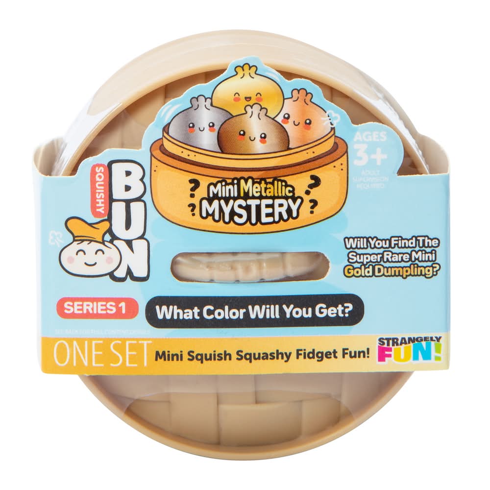 Strangely Fun! Mini Metallic Mystery Bun Squishy Dumpling Fidget Set