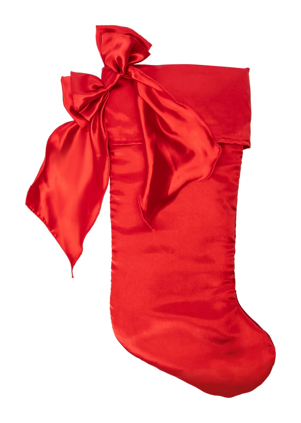 Christmas Satin Stockings Red