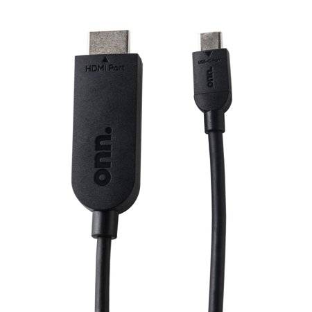 onn. Usb-C To Hdmi Cable, 6Ft, Black