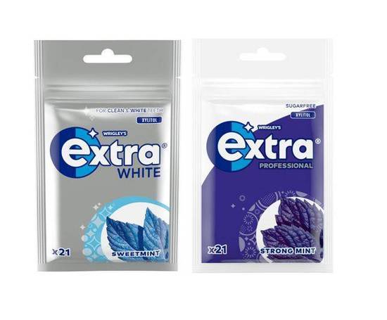 ERBJUDANDE: 2 FÖR 49:- (EXTRA WHITE SWEET MINT 29G + EXTRA PROFESSIONAL STRONG 29G)