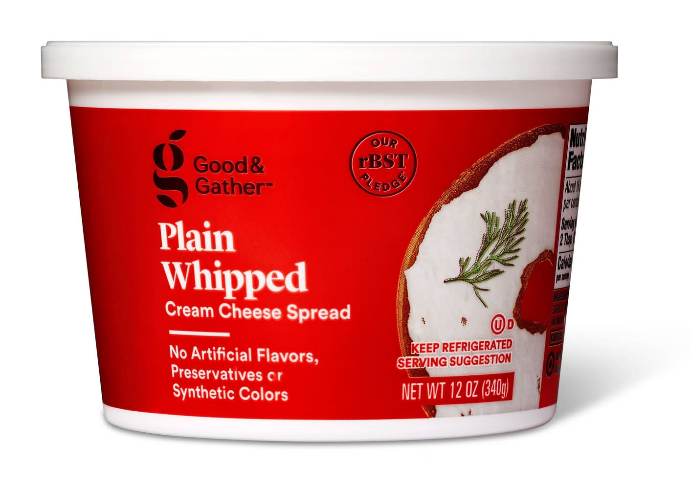 Good & Gather Whipped Plain Cream Cheese Spread (12 oz)