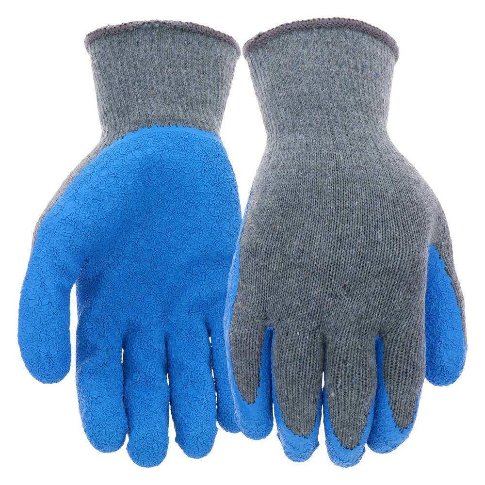 Project Source Large Blue Latex Dipped Poly/Cotton Construction Gloves, (1-Pair) | LW30700-L