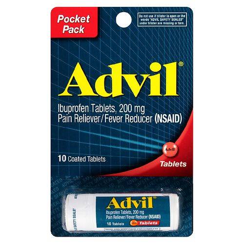 Advil Ibuprofen Pain Reliever/ Fever Reducer Tablets, 200 mg - 10.0 ea