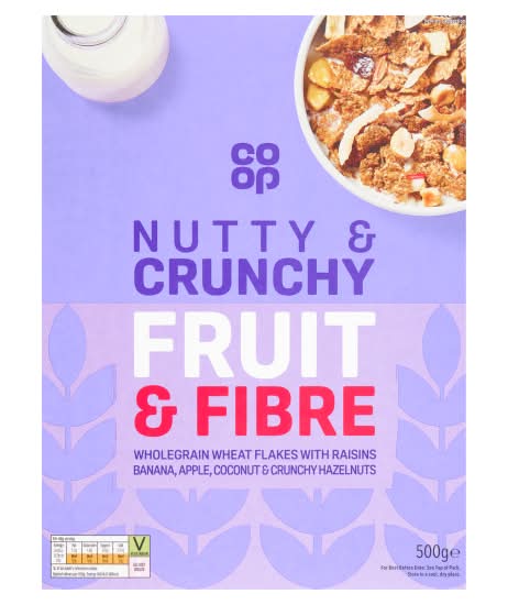 Co-op Fruit & Fibre, Nutty & Crunchy Cereal (500g)