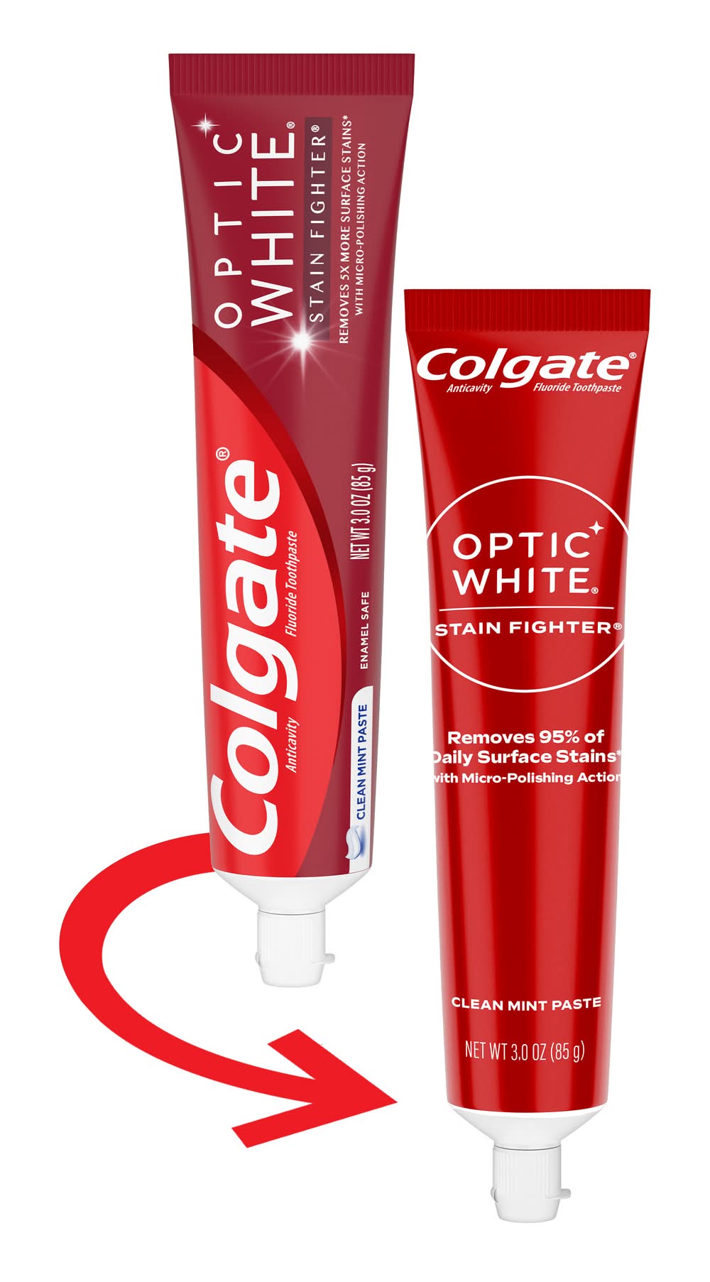 Colgate Optic White Stain Fighter Clean Mint Paste Toothpaste (3 oz)