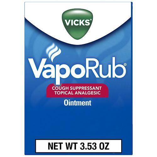 Vicks VapoRub, Original, Cough Suppressant, Topical Chest Rub & Analgesic Ointment Original - 1.76 oz