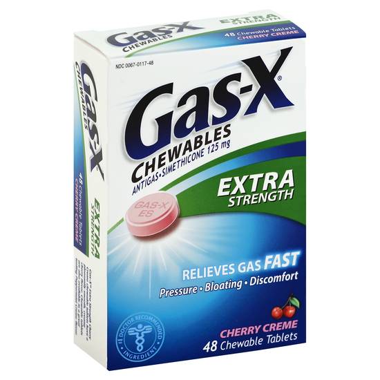 Gas-X Extra Strength Chewable With Simethicone 125 mg Cherry Gas Relief Tablets (48 ct)
