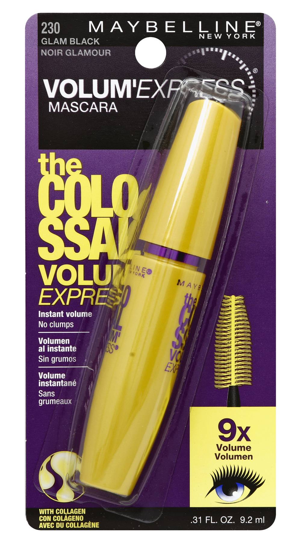 Maybelline The Colossal Glam Black Mascara (0.31 fl oz)