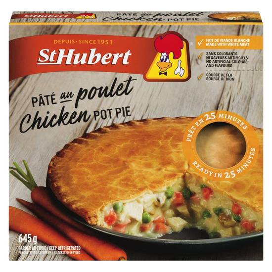 St hubert pâté au poulet st-hubert (645 g) - fresh chicken pie (645 g)