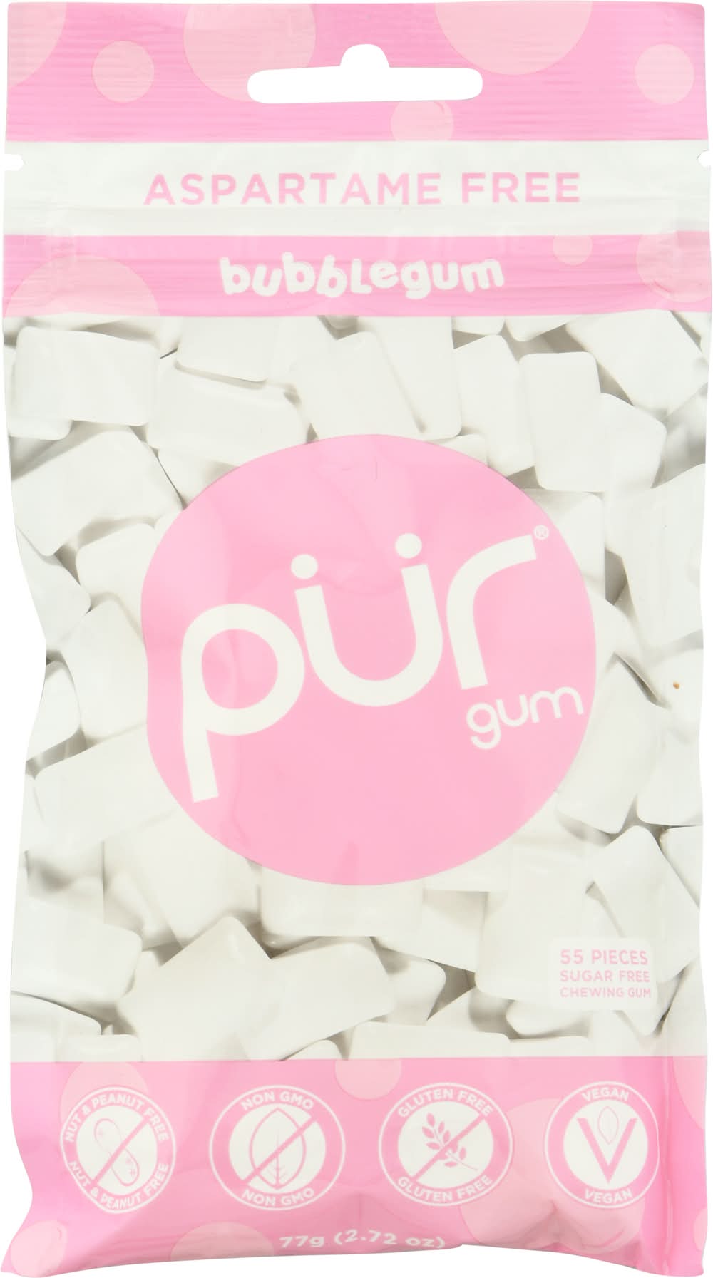 PÜR Aspartame Free Sugar Free Chewing Bubblegum (77 g, 55 ct)