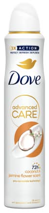 Dove Coconut - Jasmine Flower, Advanced Care Anti-Perspirant Deodorant Spray (200ml)